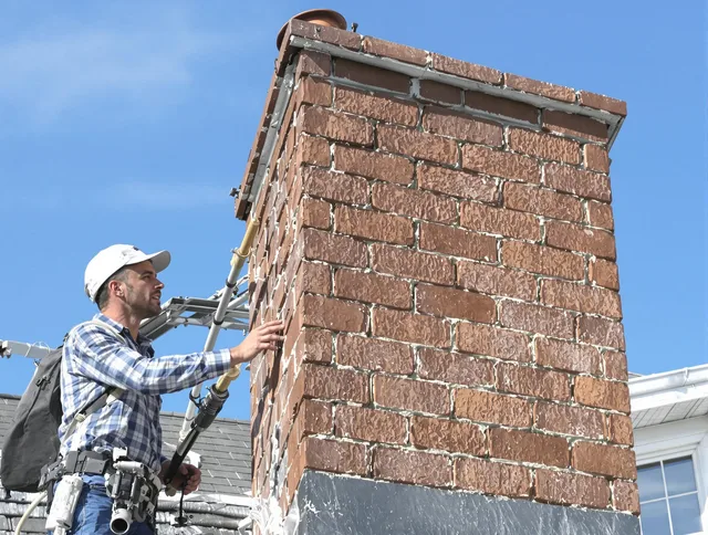 Brickwork for a chimney rebuild by Plainfield Chimney Sweep in Plainfield, CT