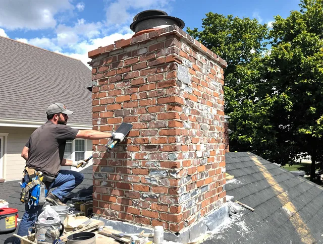 Completed chimney rebuild by Plainfield Chimney Sweep in Plainfield, CT