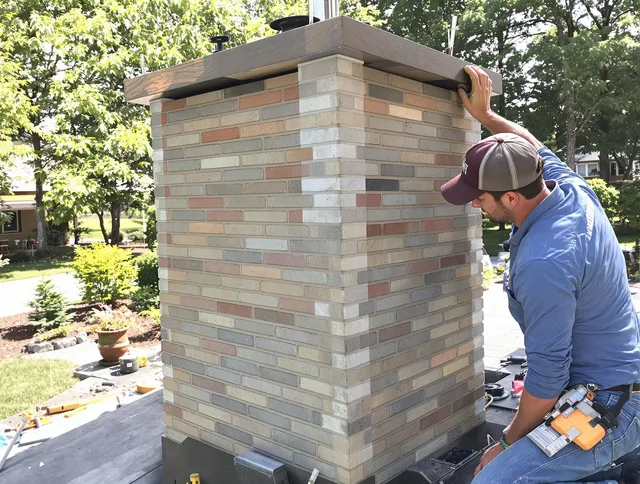 Plainfield Chimney Sweep completing a modern chimney remodel in Plainfield, CT