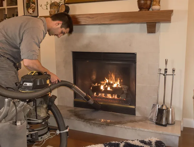 Routine fireplace upkeep by Plainfield Chimney Sweep in Plainfield, CT