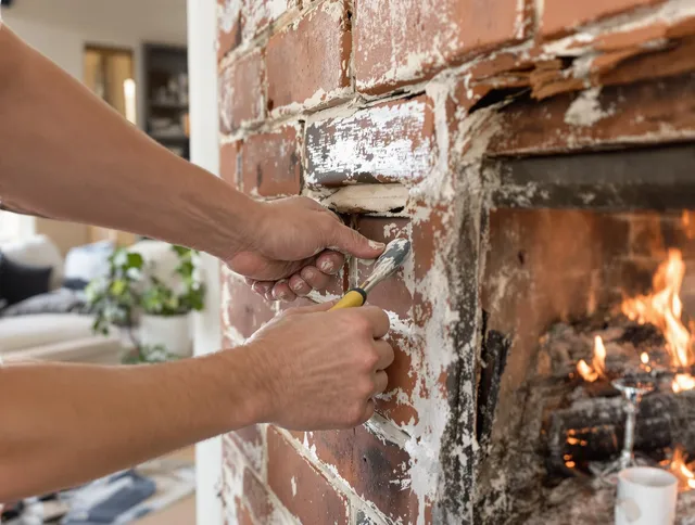 Routine fireplace repair by Plainfield Chimney Sweep in Plainfield, CT